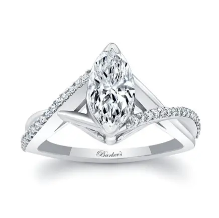 1 Carat Marquise Moissanite Ring
