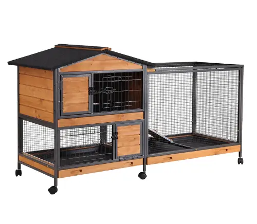 Aivituvin-AIR19-X Chew-Resistant Metal Frame Rabbit Hutch