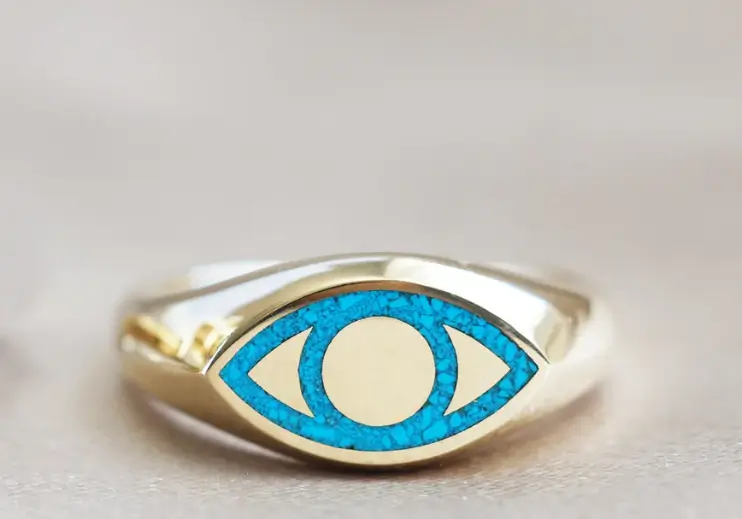 All seeing eye Gold signet ring