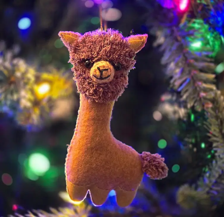 Alpaca Puff Plush Ornaments