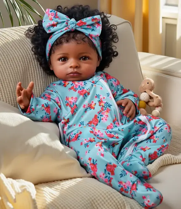 Babeside Quiet Reborn Baby Laney 20'' African American Little Infant Girl Healing of the Heart