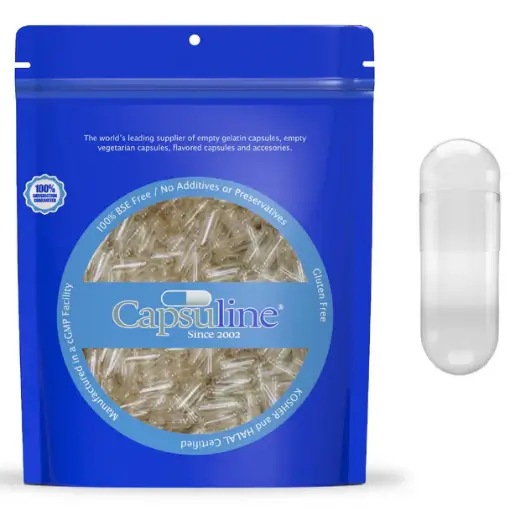 Clear Size 000 Empty Vegetarian Capsules