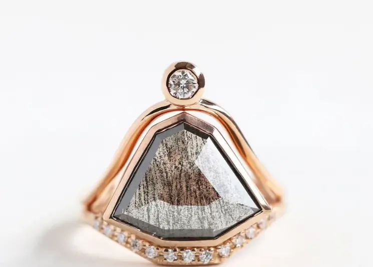 Paige Salt & Pepper Diamond Ring Set